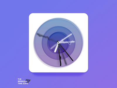 Bermuda Triangle Time Zone for fun app icon bermuda clock crazy fun icon mad milkovone triangle