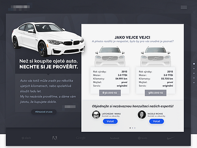 Car buyer helper homepage car design homepage index interface milkovone proposal ui ux vehicle web webdesign