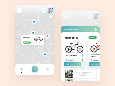 rent a bike app ebike interface milkovone rent a bike ui