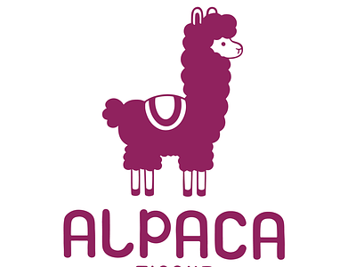 Alpaca tissue logo branding design illustration illustrator logo minimal typography vector