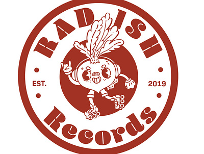 Rad-ish Records branding design desinger illustration illustration art illustrator logo logo design typography vector