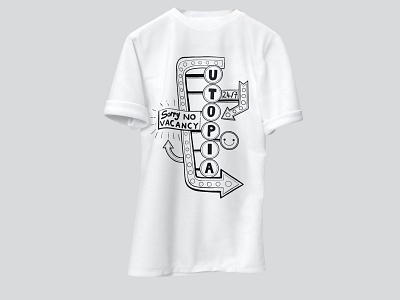 Utopian Minds t-shirt design brand identity design desinger illustration illustration art illustrations illustrator logo t shirt design t shirt illustration typography