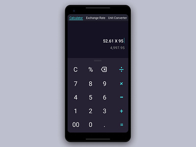 DailyUI #004 - Calculator 004 calculator challenge convert dailyuichallenge design illustration ui uiux ux