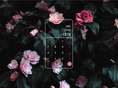 #DailyUI 004 background calculator clean ui color creative dailyui dailyuichallenge design figma flower ui ux