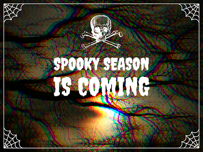 Spooky Design challenge design design challenge graphic design halloween skull spider web spooky spooky elements spooky season warm up
