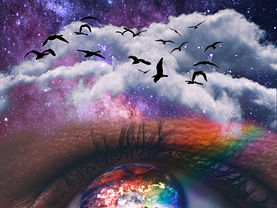 Eye1 art artist artwork design earth eye manipulation moon nature photoshop photoshop art universe