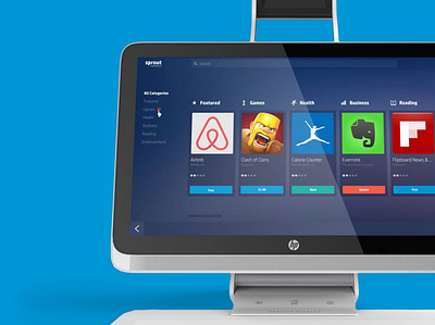HP Sprout App Catalog ui ux