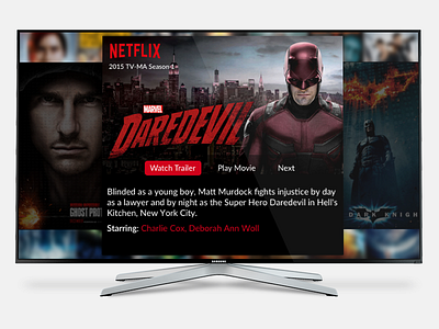 Netflix UI Redesign appletv netflix smart tv ui tv tv ui ui design ux design