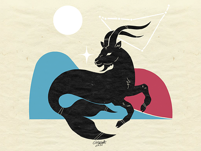 💫♑ 𝘾𝙖𝙥𝙧𝙞𝙘𝙤𝙧𝙣 ♑💫 art capricorn design graphic graphicdesign greek illustration mythology sign zodiac zodiac sign