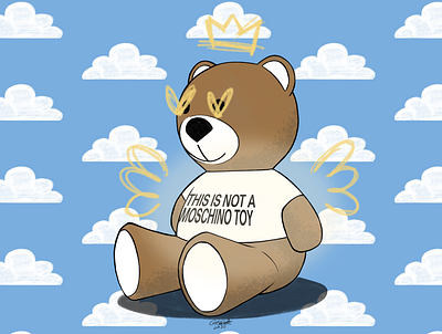 ☁️💖 This is not a Moschino Toy 3💖☁️ angel art design graphic graphicdesign illustration kartell moschino teddy teddybear