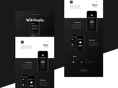 Wikitools | Mobile & Web app branding design minimal web web design