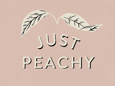 Just Peachy | Tee Design branding design illustration logo merchandise typography