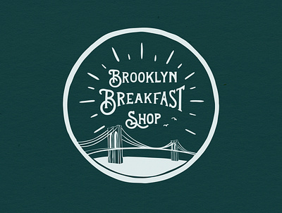 Brooklyn Breakfast Shop Logo branding design illustration logo merchandise typography