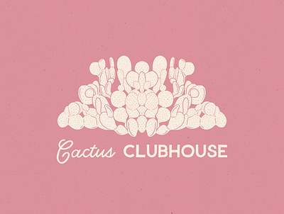 "Cactus Clubhouse" Logo branding design illustration logo merchandise typography vector