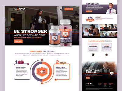 Supplement Website branding orange product purple supplement vitamin web design website