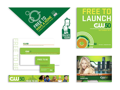 CW Branding branding cw flat graphic design green television