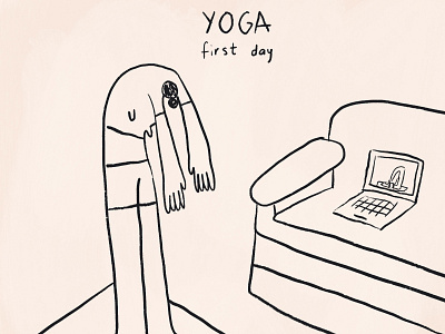 yoga first day illustration
