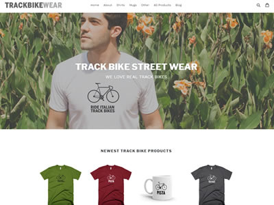Track Bike Wear - Shopify Store shopify website design
