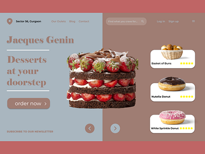 Daily UI Challenge 003 - Jacques Genin Landing Page app dailyui003 dailyuichallenge graphic design illustration illustrator typography ui ux vector web