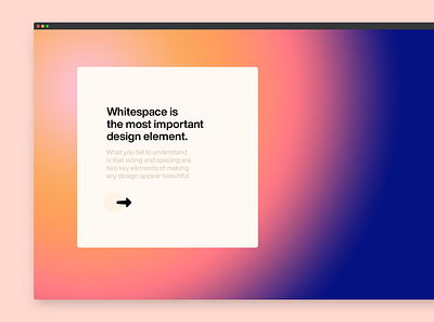 Whitespace Card Cover branding design flat minimal typography ux