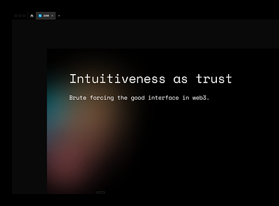 Intuitiveness as trust cryptocurrency design minimal ui