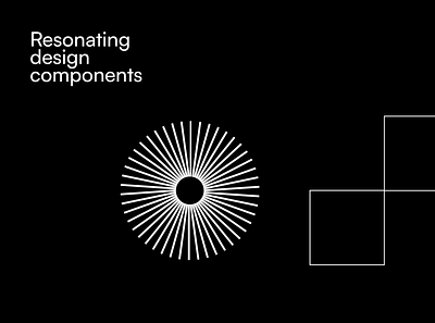 Radial Component Exploration black branding design illustration logo minimal ui