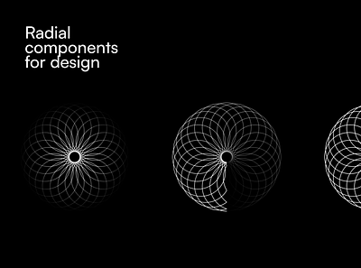 Radial Component Exploration - 3 black branding cryptocurrency design illustration logo minimal ui