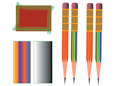 Gradient Box And Pencil 01