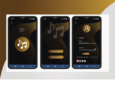 Music app layout design for user 01