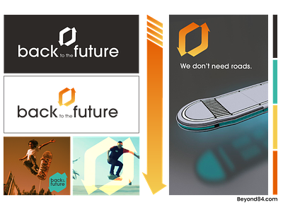 What if the film Back to the future was a tech start-up? backtothefuture branding design graphic design hover board logo retro start up tech tech company tech start up