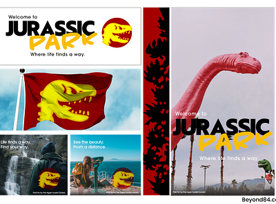 What if the film Jurassic Park was a Municipality? brand branding design graphic design illustration jurassic park jurassic world logo municipal municipality