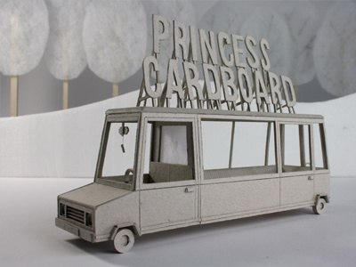 Princess Cardboards' Limousine car cardboard craft limousine maquette miniature model paper princess toy
