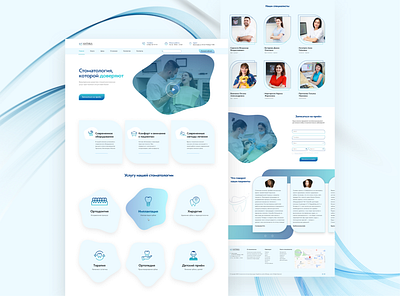 Landing page for a dental clinic design ui ux web