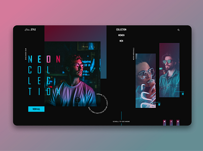 Urban style clothing store clothes design ui ux web