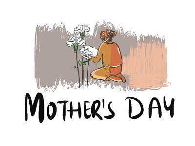 Anna Jarvis founded Mother's Day art caranations dribbblecommunity girl girlillustration graphicstory illustration mothers mothersday whatdayitis