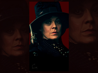 Helen McCroy creative design digitalpaiting helenmccroy peakyblinders photoshop pollygray