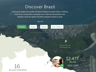 Discover Brazil brazil infographic map webdesign