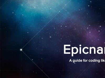Coding guide galaxy lines space stars styleguide