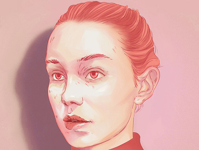 alice 2d artwork design digital face faces girl illustrator light potrait profile woman