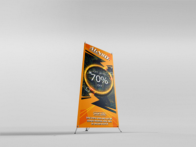 X Stand Banner ALNSD Mockup 3d 3d art art banner brand design branding mockup photoshop print stand ui xbanner