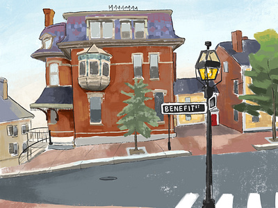 Providence, Rhode Island background background art digital digital illustration digitalart illustration