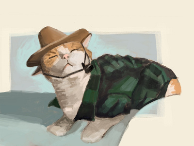 Farmer Cat cat digital digital illustration digitalart illustration