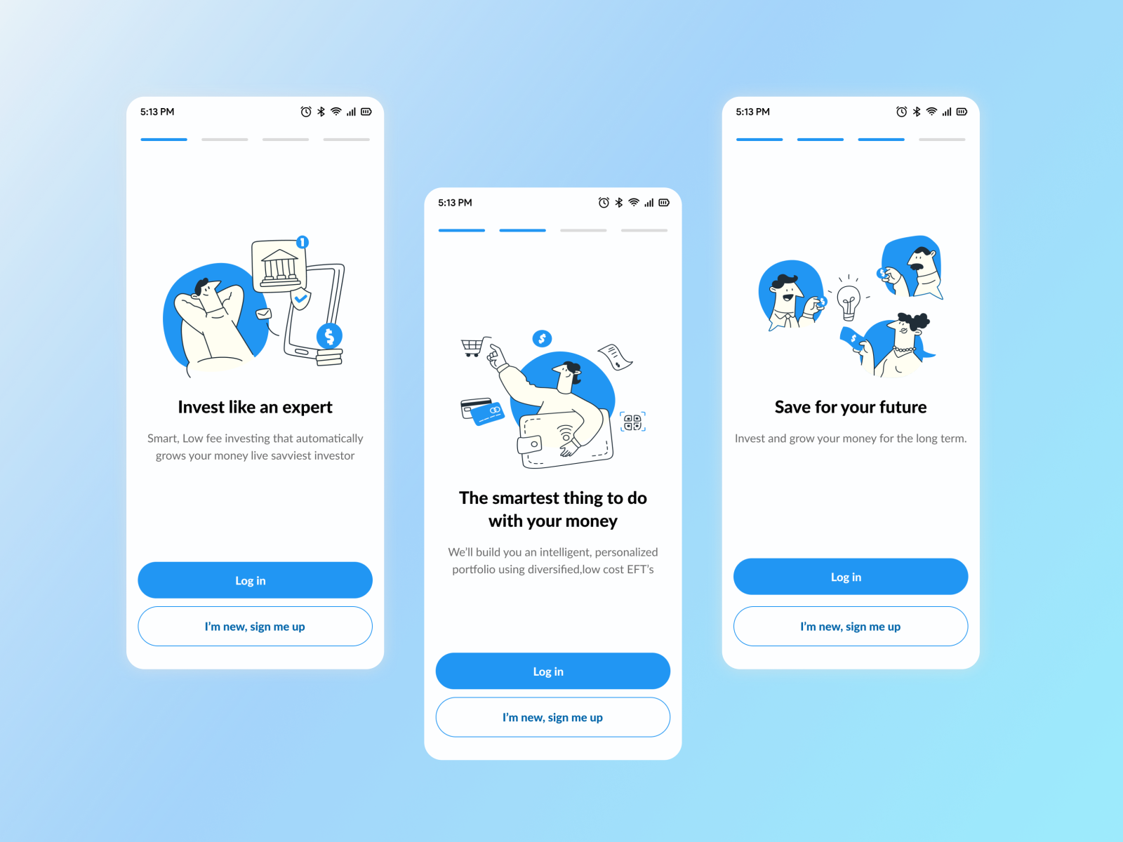 Fintech On-Boarding Screen by Muhammad Zohaib on Dribbble