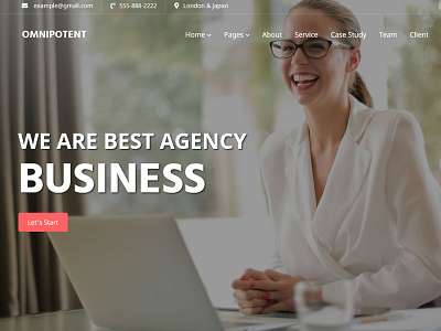 Omnipotent -Multipage Business Website Template branding design minimal typography ui website