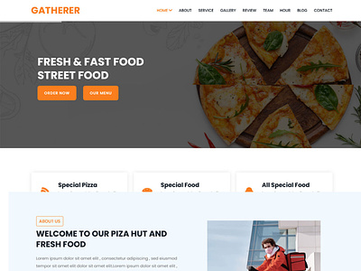 Gatherer- Food & Restaurants Bootstrap 5 Template animation branding graphic design logo motion graphics