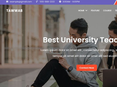Tawwab is a clean and unique education online course theme animation branding graphic design logo