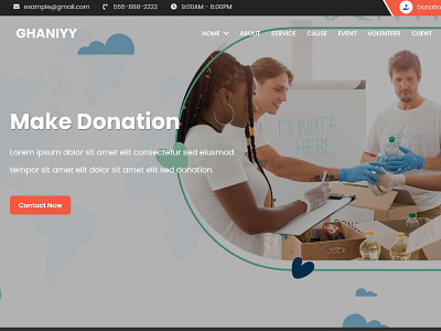 Ghaniyy - Charity & Donation theme animation branding design typography website