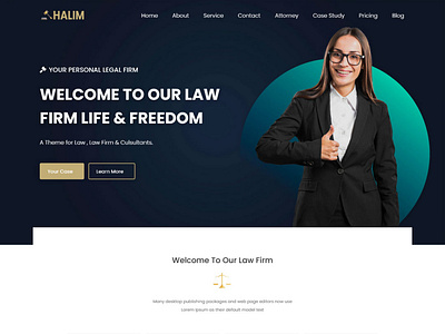 Halim is the best Lawyre Attornay and Law Farm Landing Page Temp