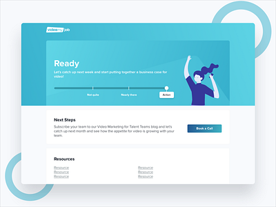 VideoMyJob Readiness Report clean colorful fun illustration landing page minimal modern simple ui ux website