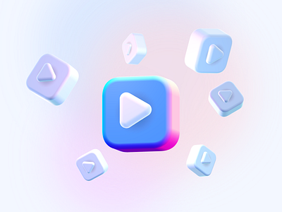 3d Video Icon With Spline